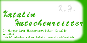 katalin hutschenreitter business card